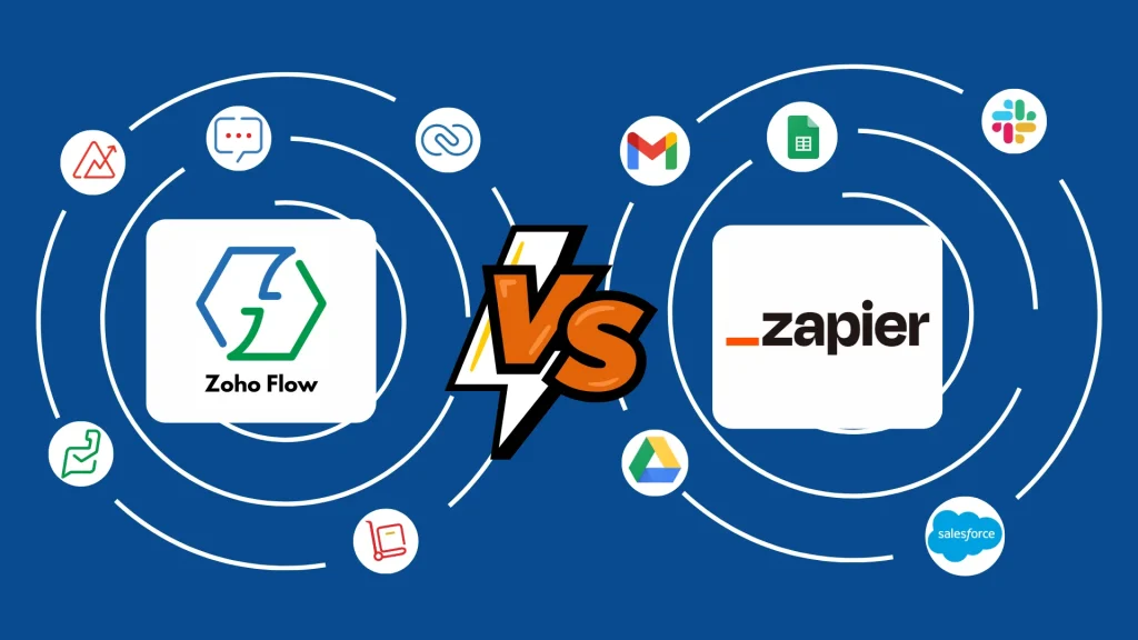 Zoho Flow vs Zapier: The Ultimate Face-Off For Automating Business Workflows Zoho Flow vs Zapier 1