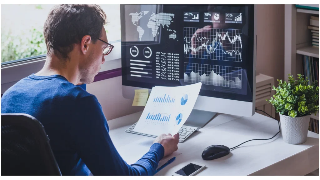 Modern analytics dashboard displaying graphs charts and KPIs for data driven decision making